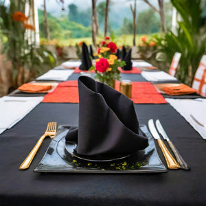 buy black cotton cloth napkins