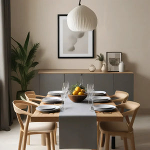 grey table runner for sale