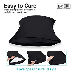 designed black pillow cases pair