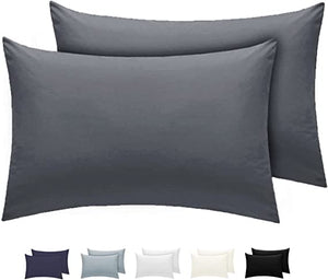 pack of grey pillow cases pair