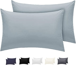 buy silver pillow cases pair