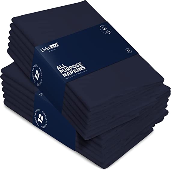pack of navy cotton cloth napkins
