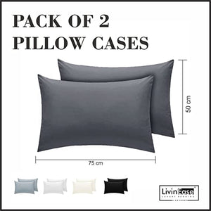 pack of 2 grey pillow cases