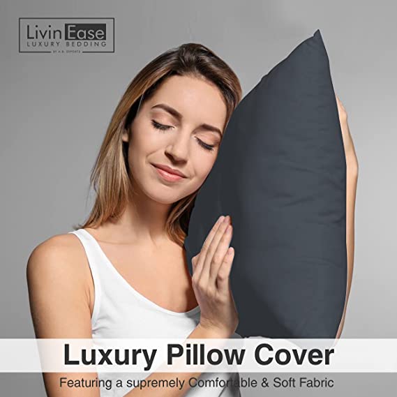 luxury grey pillow cases pair