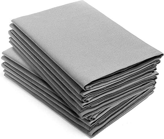 pack of grey cotton cloth napkins