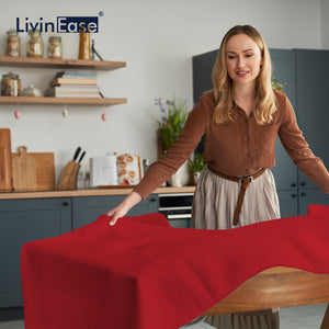 cheap red table cover