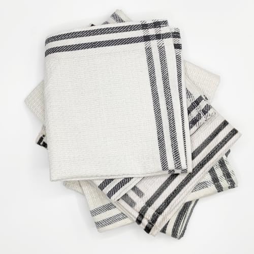 white-black dish towels pack of 6 for sale