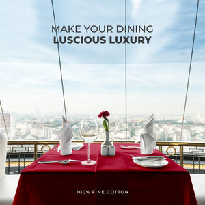 luxury red table cover