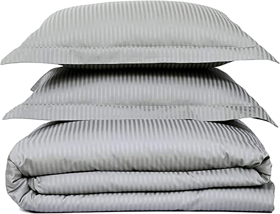 buy grey stripe duvet cover