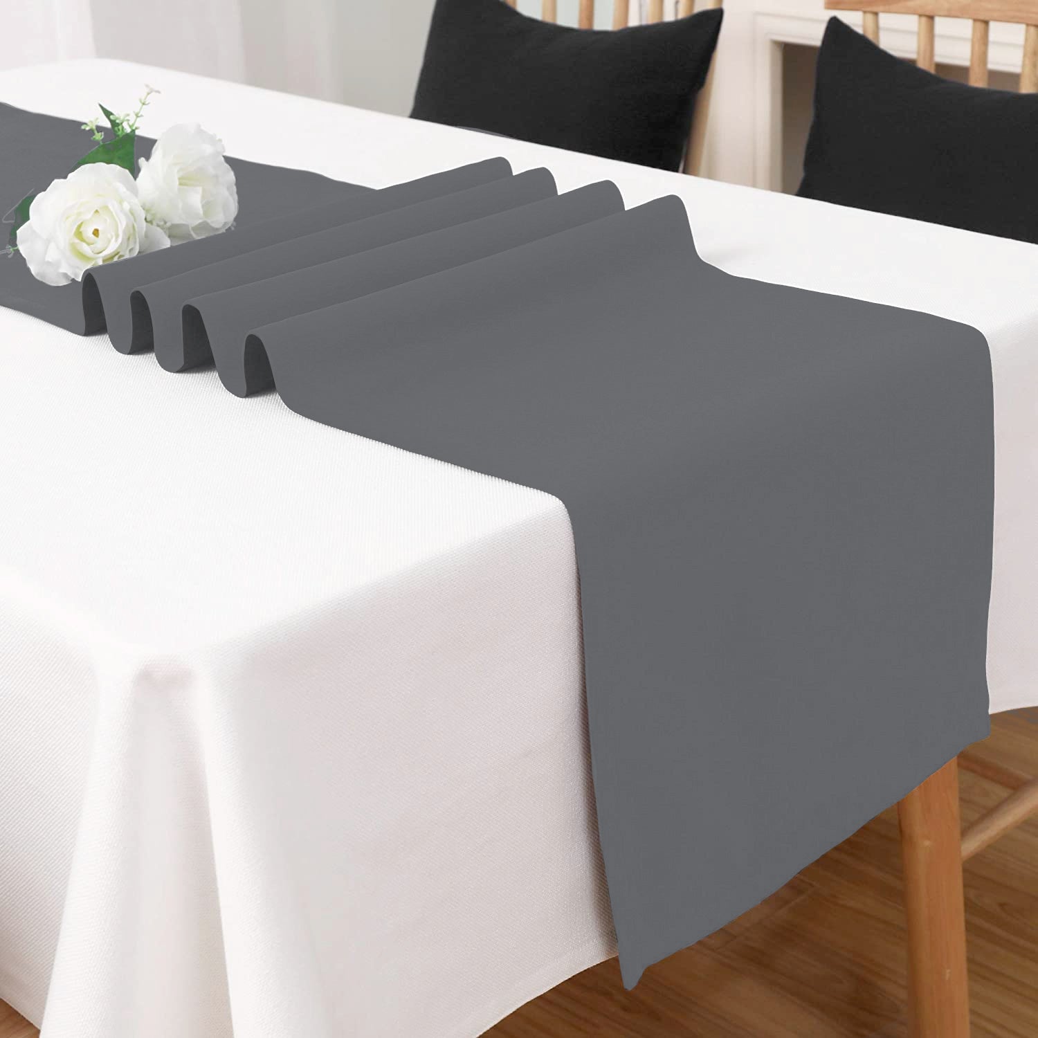 order charcoal table runner