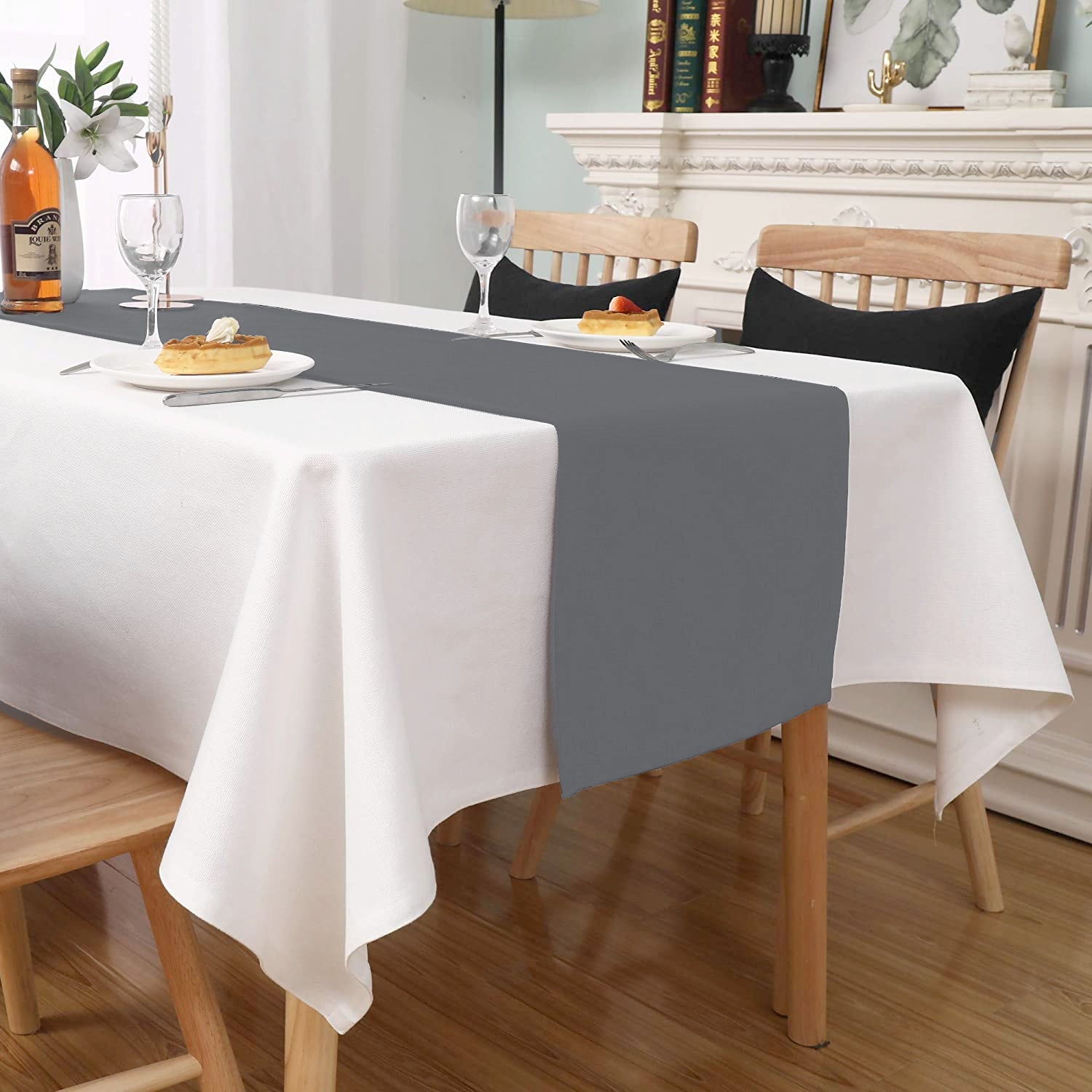 charcoal table runner for sale