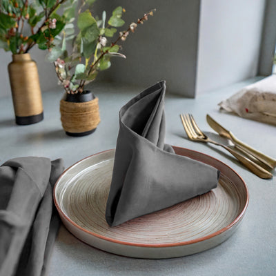 grey cotton cloth napkins for sale