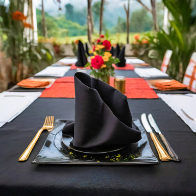 buy black cotton cloth napkins