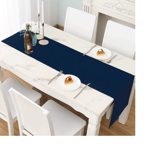 buy navy table runner