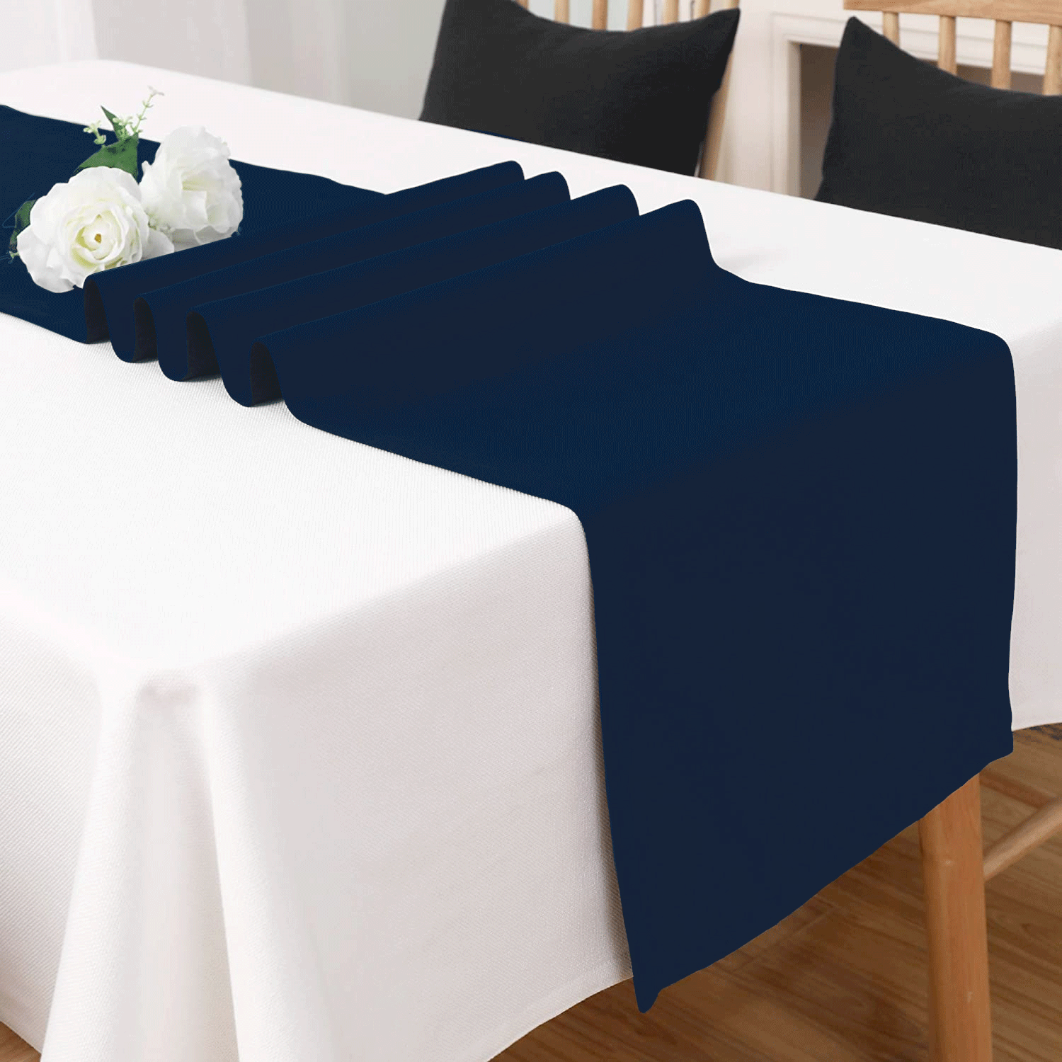 premium quality navy table runner