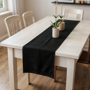 buy black table runner