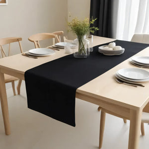 order black table runner